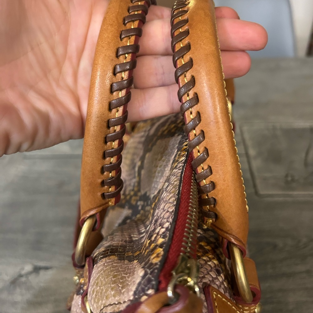 Dooney & Bourke Brown Florentine Python Snake Pri… - image 8